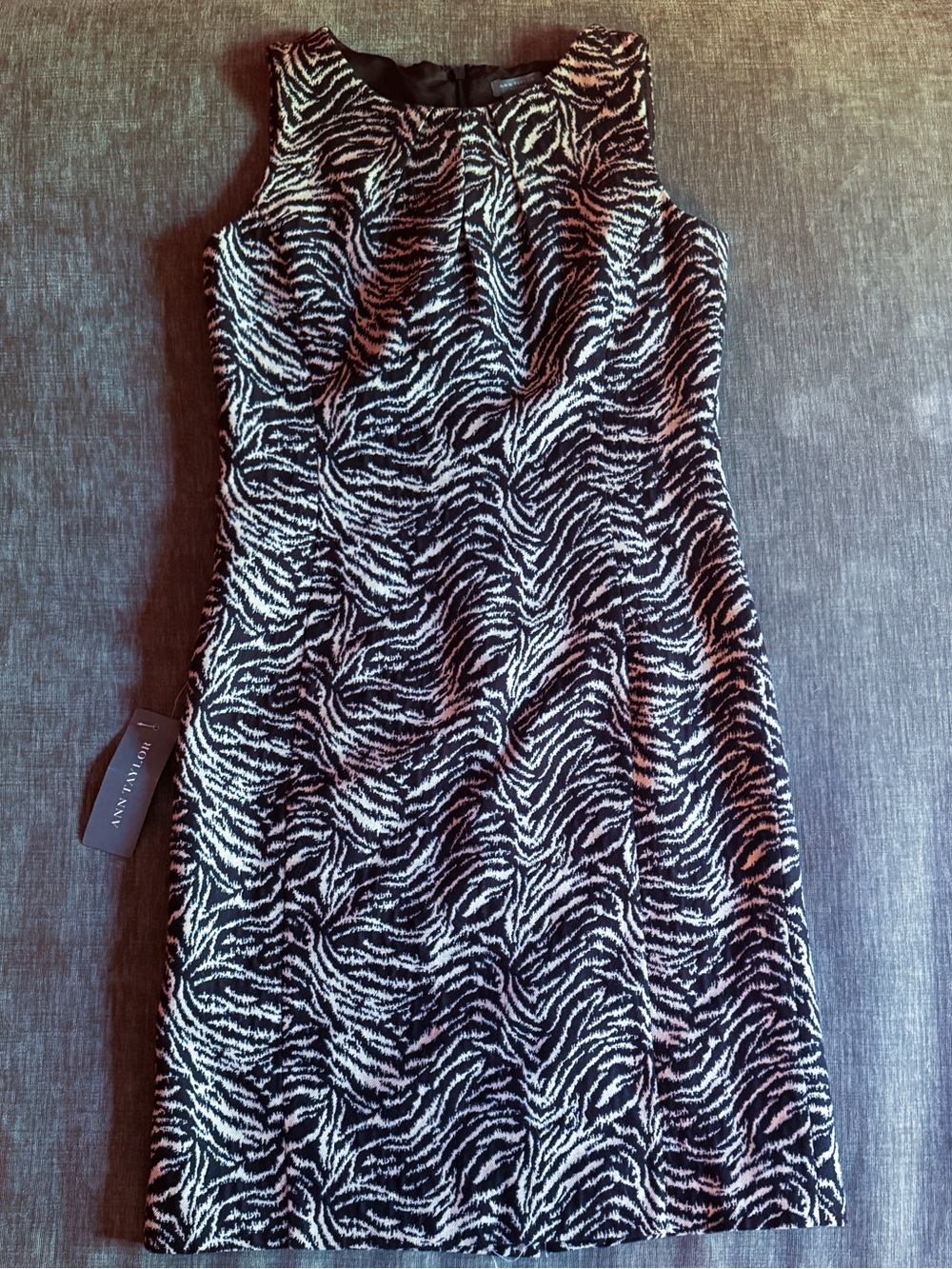 NWT Ann Taylor Zebra Animal Print Sleeveless Sheath Dress